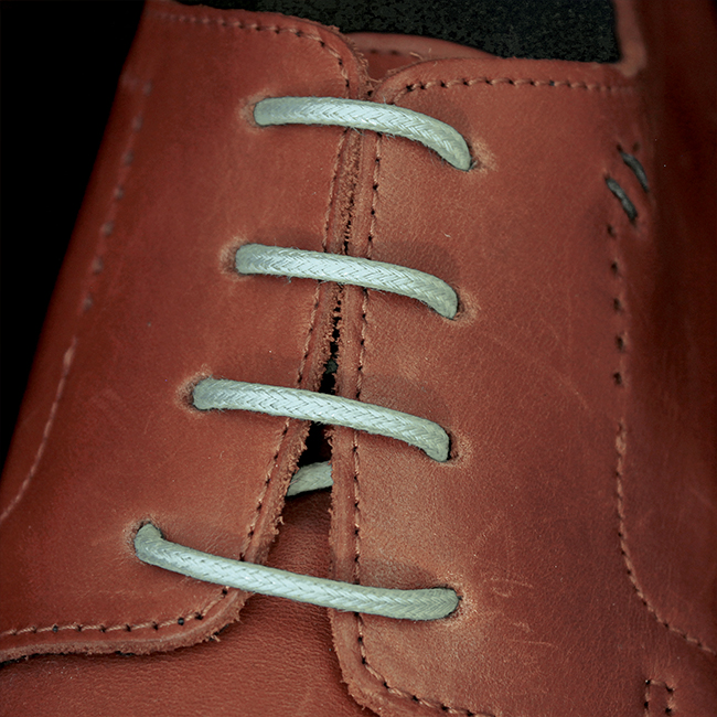 Cordones redondos y finos encerados, gris tormenta - 2